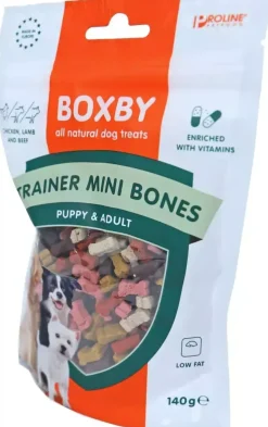Boxby Trainer Mini Bones kip, lam & rund 140 gram