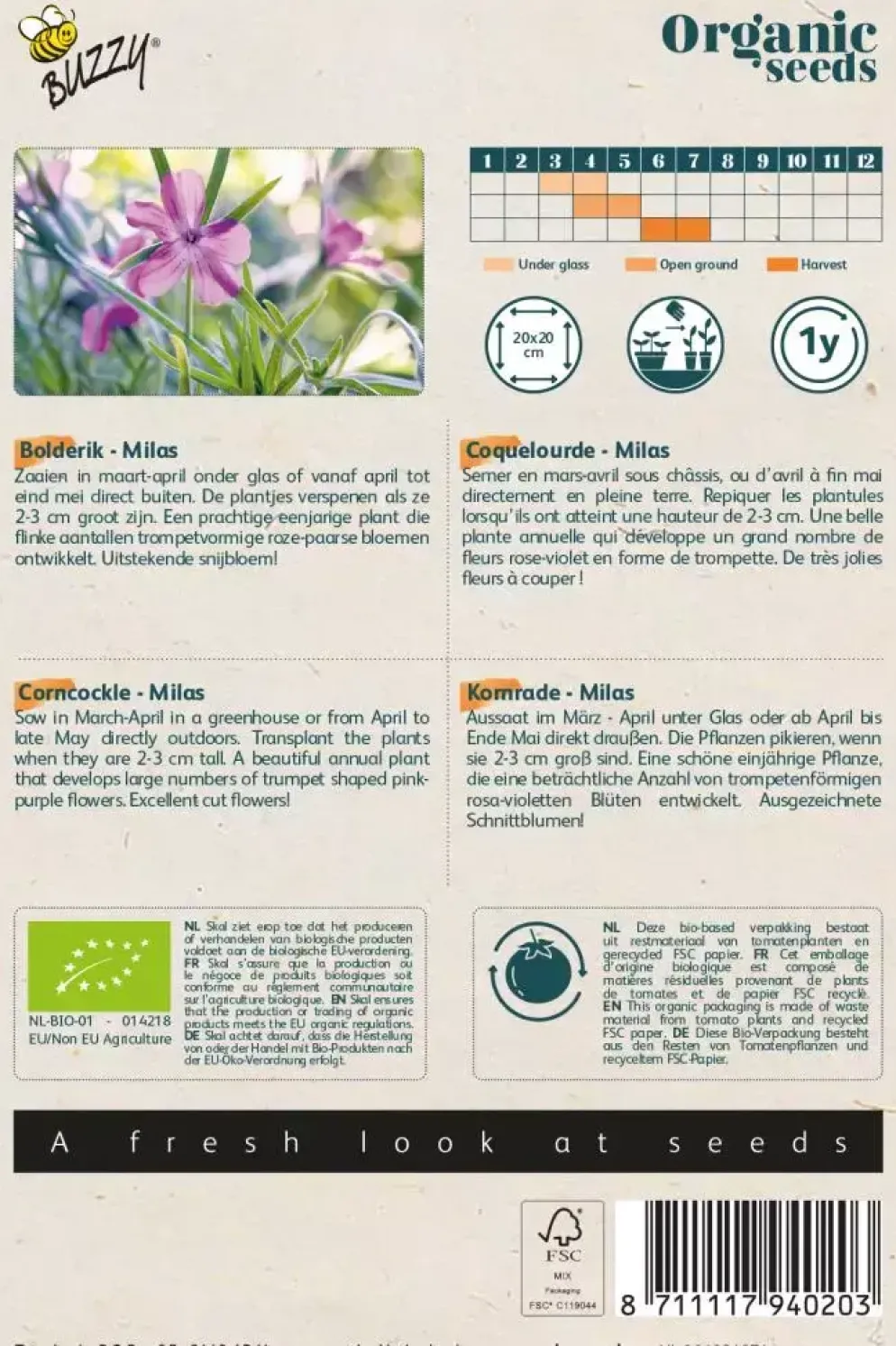 Buzzy® Agrostemma Bolderik Milas (BIO)