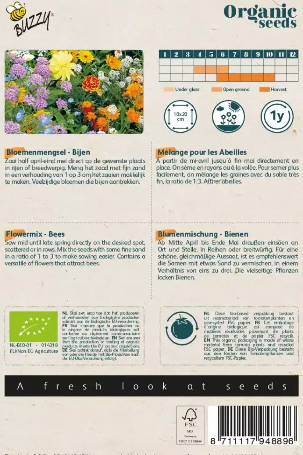 Buzzy® Bloemenmengsel Bijen (BIO)