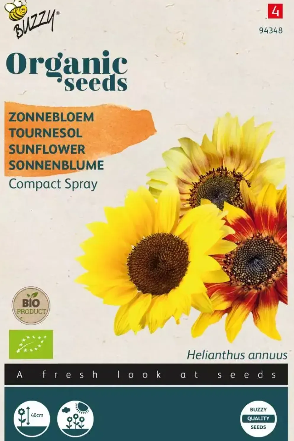 Buzzy® Helianthus, Zonnebloem Compact Spray(BIO)
