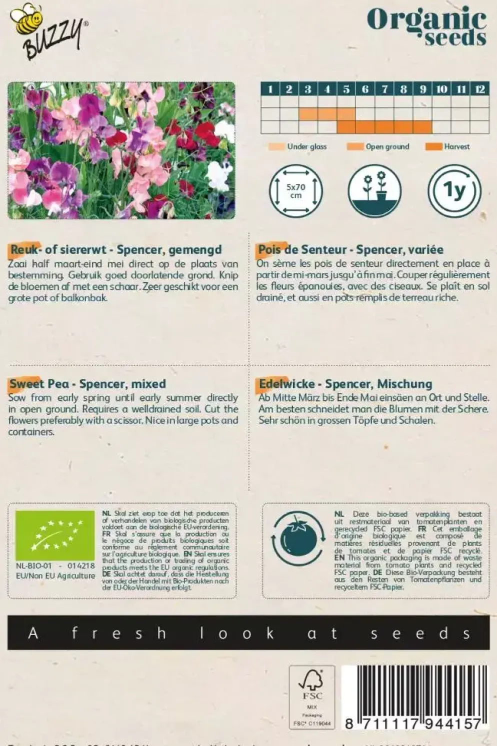 Buzzy® Lathyrus, Reuk- of Siererwt Spencer (BIO)