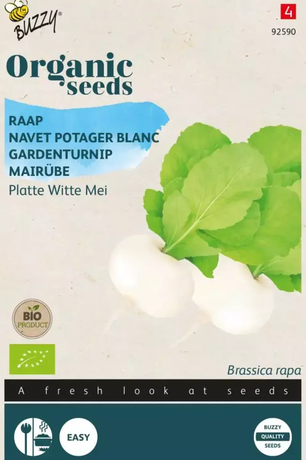 Buzzy® Raap Platte Witte Mei (BIO)
