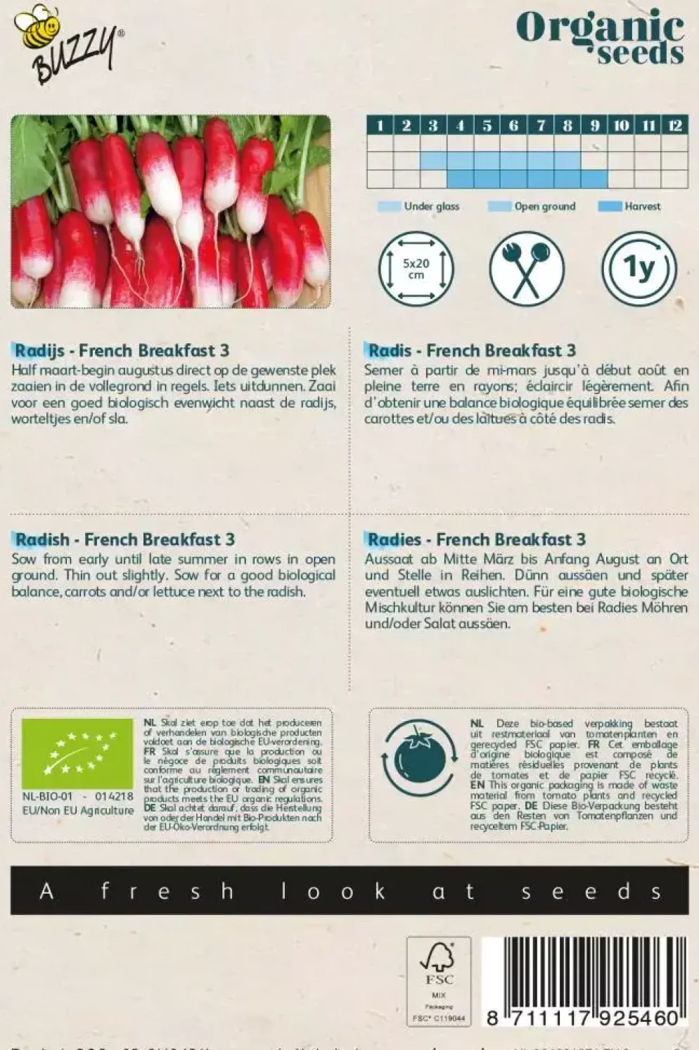 Buzzy® Radijs French Breakfast 3 (BIO)