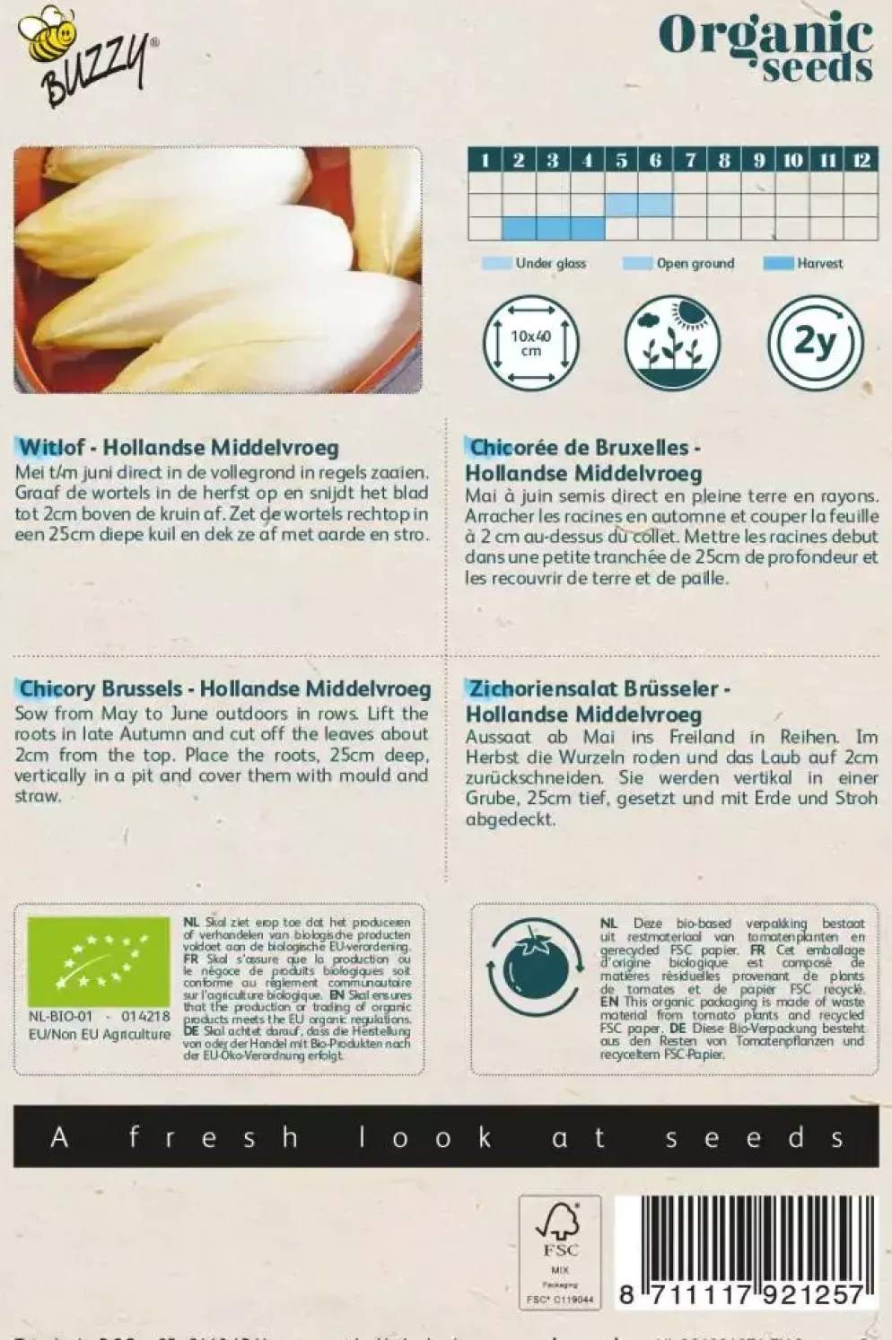 Buzzy® Witlof Hollandse Middelvroeg (BIO)