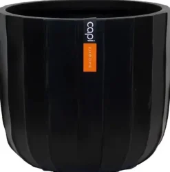 Capi bloempot Bol Craft 9x8 cm zwart