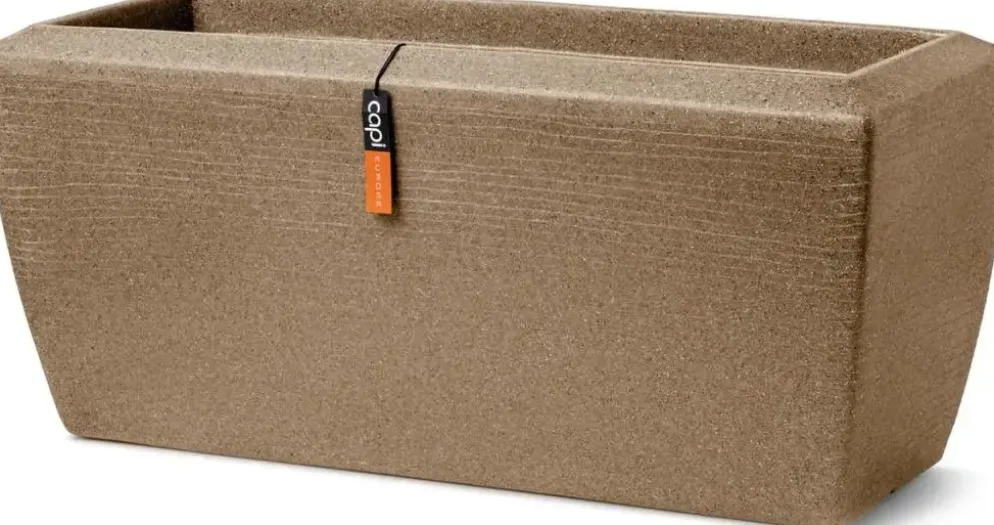 Capi Europe Bak rechthoek Arc Granite 90x35x40 warm taupe