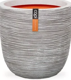 Capi nature bol rib nl kunststof bloempot 35x34 cm ivoor