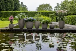 Capi nature bol rib nl kunststof bloempot 62x48 cm warme taupe