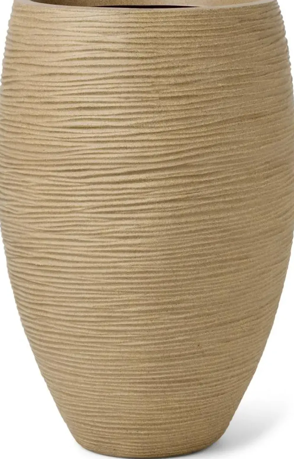 Capi nature elegant deluxe rib nl kunststof vaas 50x72 cm beige