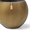 Capi nature groove indoor bol bloempot 23x19 cm zwart goud