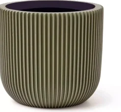 Capi nature groove indoor pot 14x13 cm groen