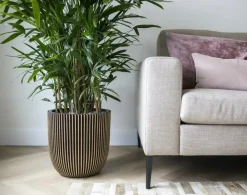 Capi nature groove nl bol bloempot 54x52 cm zwart goud
