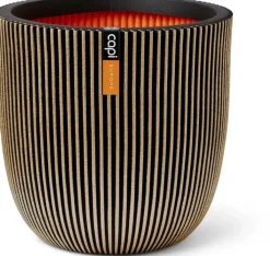 Capi nature groove nl bol bloempot 54x52 cm zwart goud