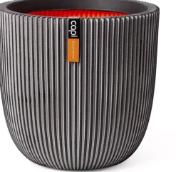 Capi nature groove nl bol bloempot 43x41 cm antraciet