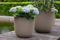 Capi nature groove nl bol bloempot 35x34 cm warme taupe