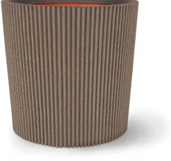 Capi nature groove nl conisch vaas 45x41 cm warme taupe