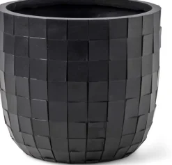 Capi Pot bol blocks d14h13cm zwart