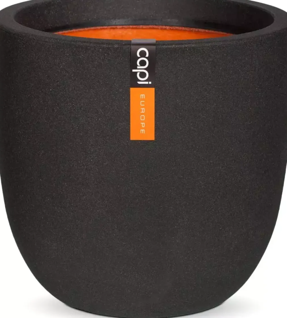 Capi urban smooth nl bloempot egg 54x52 cm zwart