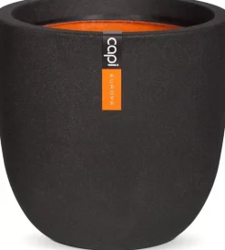 Capi urban smooth nl bloempot egg 43x41 cm zwart