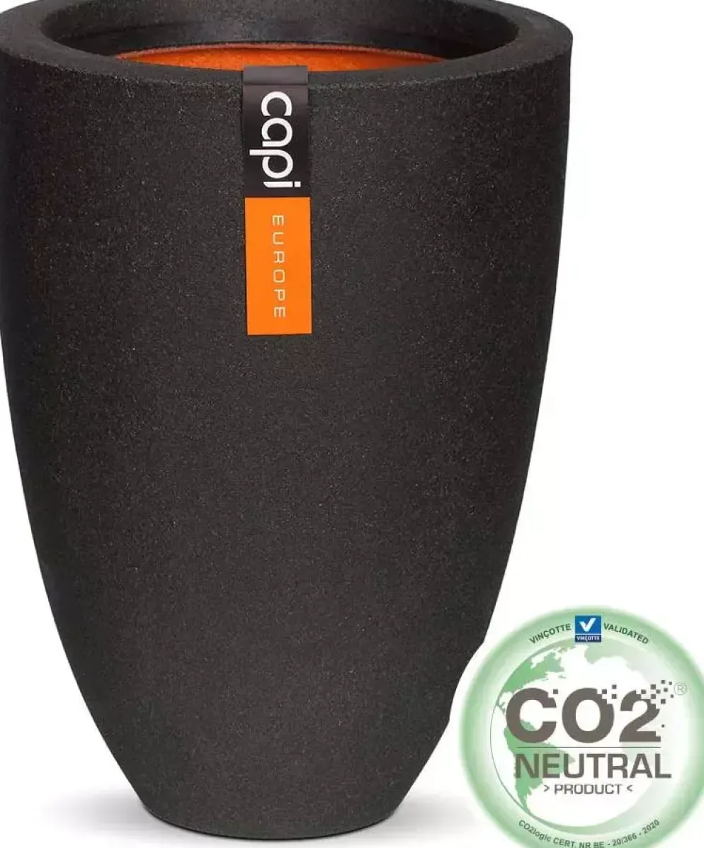 Capi urban smooth nl bloempot elegant low 36x47 cm zwart