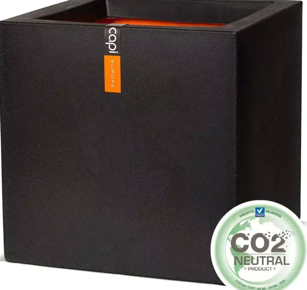 Capi urban smooth nl plantenbak square 30x30x30 cm zwart