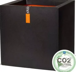 Capi urban smooth nl plantenbak square 50x50x50 cm zwart