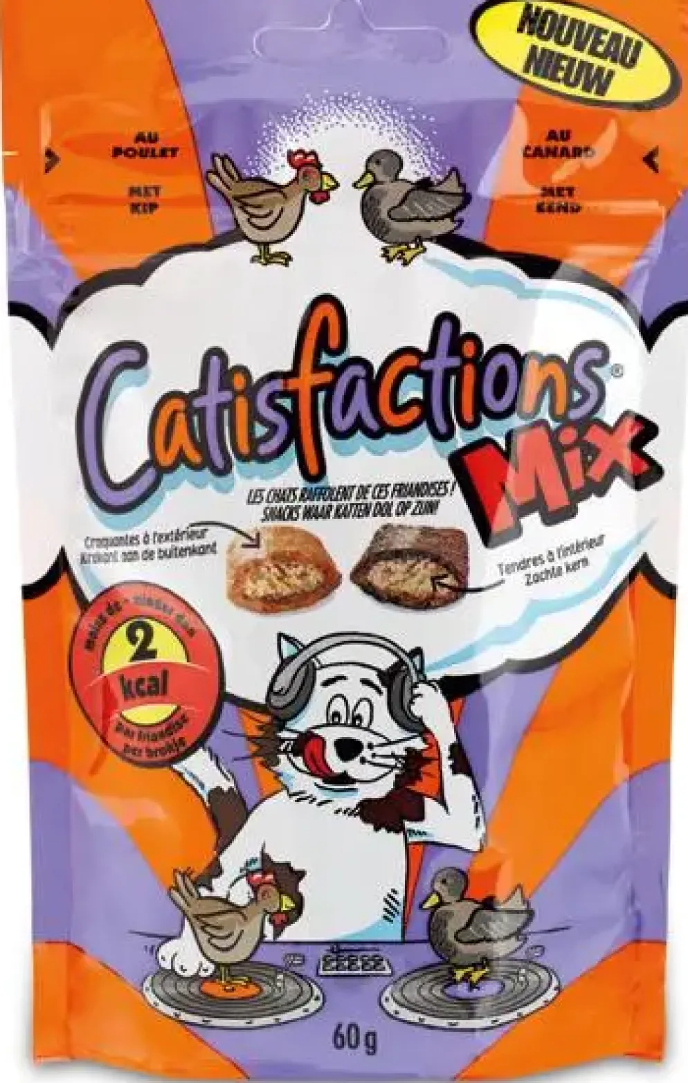 Catisfactions kattensnack kip & eend 60 g