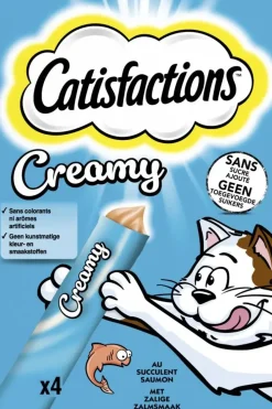 Catisfactions Kattensnack Zalm Creamy 4x10g
