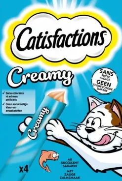 Catisfactions Kattensnack Zalm Creamy 4x10g