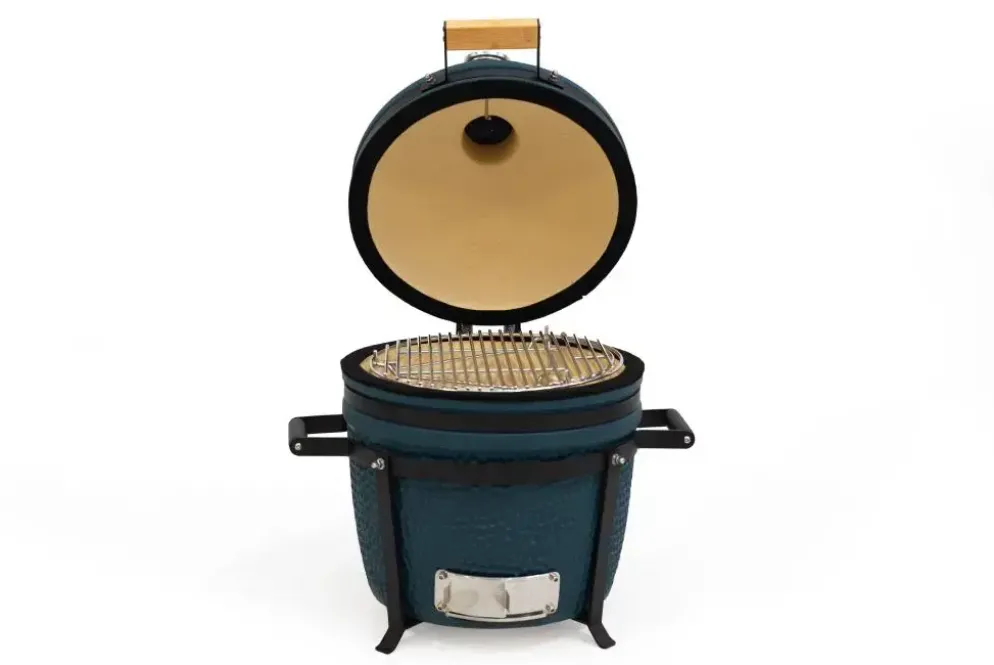 Compact kamado barbecue blauw 16 inch