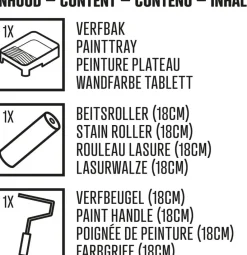 Copenhagen Pro beitsset 3-delig - 9mm vacht - 18cm breed