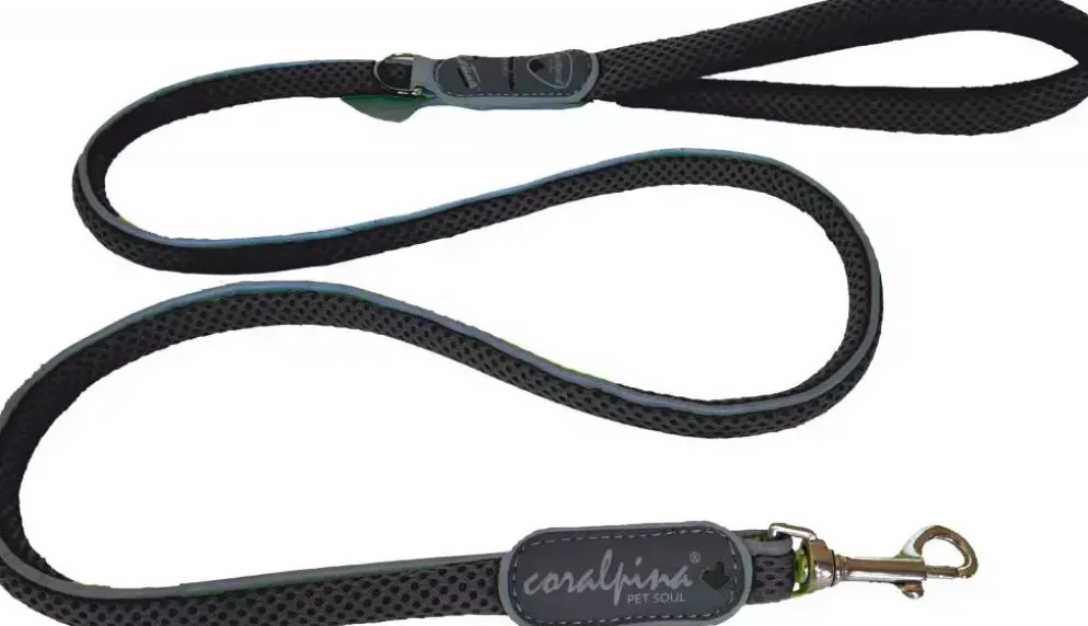 Coralpina leash Cinquetorri zwart, 10 mm/110 cm. C400BG030