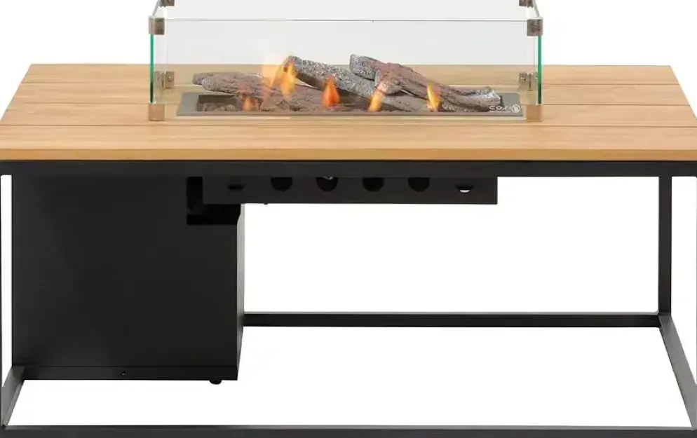 Cosi Fires vuurtafel cosiloft 120 lounge table anthracite/teak