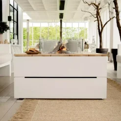 Cosi Fires vuurtafel cosipure 100 white/teak