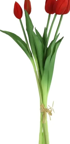Countryfield kunstboeket tulp 41cm donkerrood