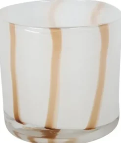 Countryfield theelichthouder glas seet-sue 10x10cm wit