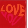 Daan Kromhout Design tegeltje keramiek love you 10x10cm red
