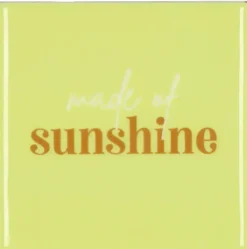 Daan Kromhout Design tegeltje keramiek sunshine 10x10cm green