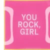 Daan Kromhout Design tegeltje glas you rock girl 18x18cm