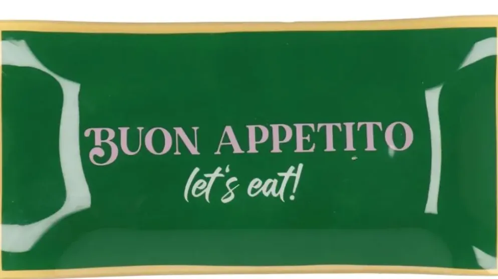 Daan Kromhout Design tegeltje glas buon appetito 20x10cm