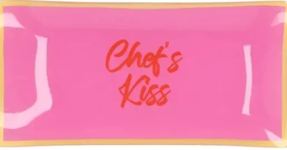 Daan Kromhout Design tegeltje glas chef's kiss 20x10cm