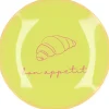 Daan Kromhout Design tegeltje glas bon appetit 18x18cm