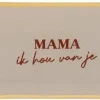 Daan Kromhout Design tegeltje glas mama ik hou van je 20x10cm
