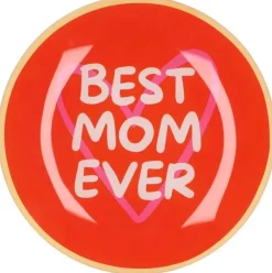 Daan Kromhout Design tegeltje glas best mom ever 18x18cm