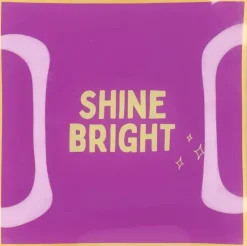 Daan Kromhout Design tegeltje glas shine bright 18x18cm