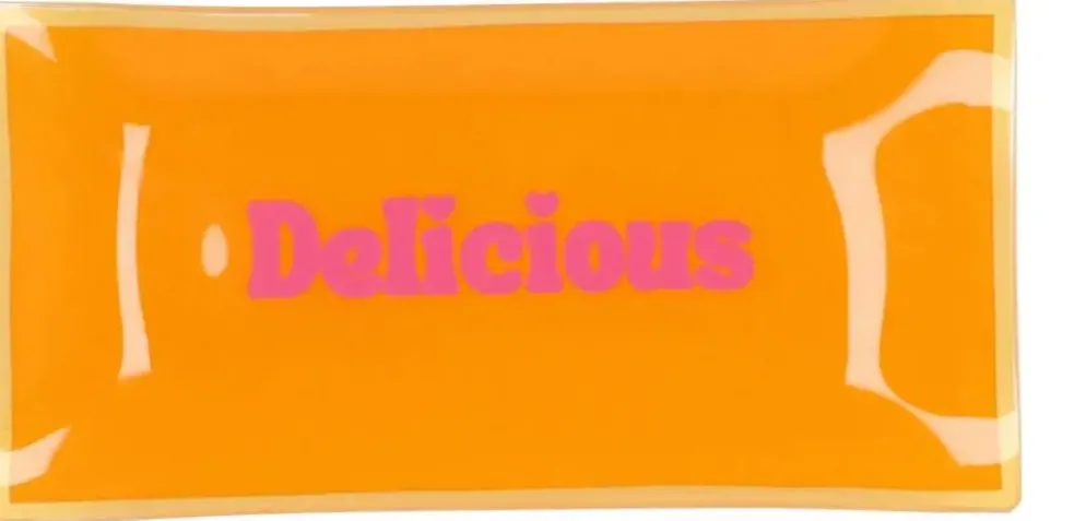 Daan Kromhout Design tegeltje glas delicious 20x10cm