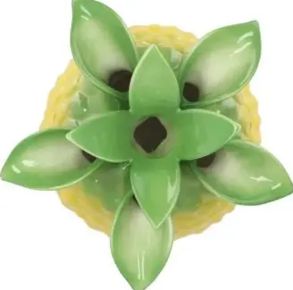 Daan Kromhout Design vaas keramiek pineapple tropical 14x18cm geel