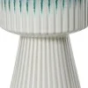 Decoris bloempot rond keramiek 15x29cm wit