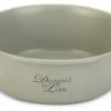 Designed by Lotte Feribo voer- en drinkbak hond licht grijs 16 cm
