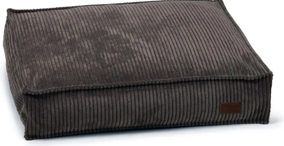 Designed by Lotte hondenkussen geribbeld bruin 70 x 55 x 15cm